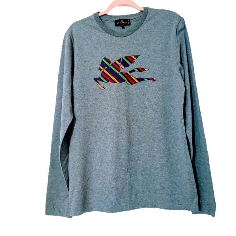 ETRO Rare Pegasus Print Mens T-Shirt